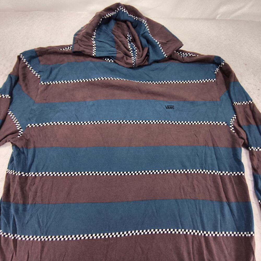Vans Pullover Long Sleeve Outdoor Hoodie Mens Size 2XL Brown Blue